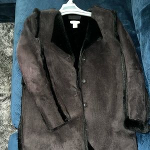 Faux Shearling Fur Coat